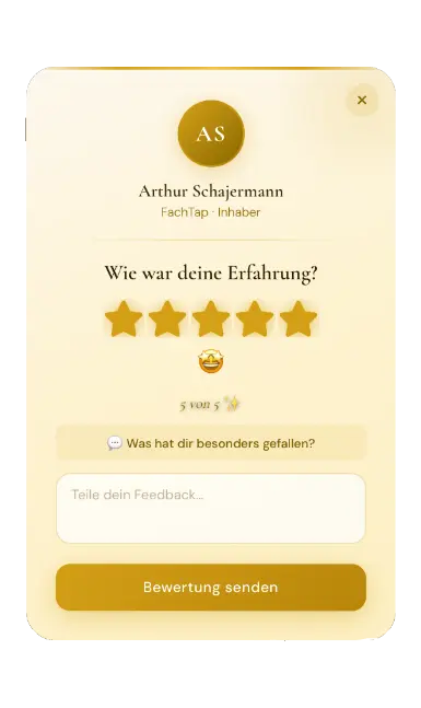 Digitale Visitenkarte – Kundenbewertungen